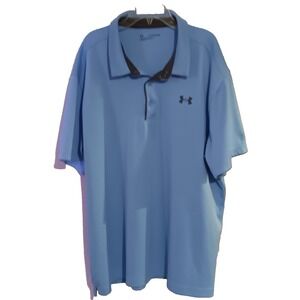 Under Armour Mens Loose Fit Blue Short Sleeve Golf Polo Shirt – Size 2XL -XXL